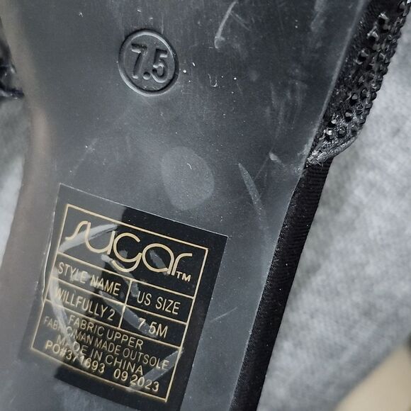 BRAND NEW SUGAR JEWEL PLATFORM BLOCK HEEL CLOSED TOE SANDAL - Picture 13 of 16